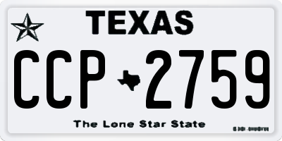 TX license plate CCP2759