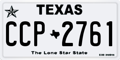 TX license plate CCP2761