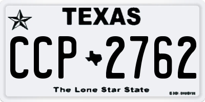TX license plate CCP2762