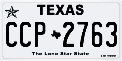TX license plate CCP2763