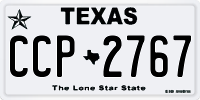 TX license plate CCP2767