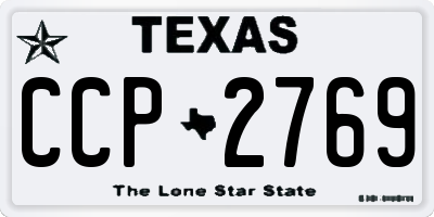 TX license plate CCP2769