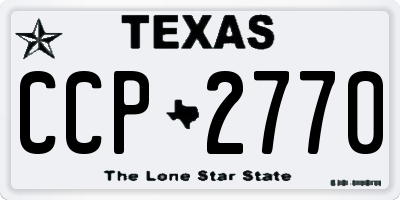 TX license plate CCP2770