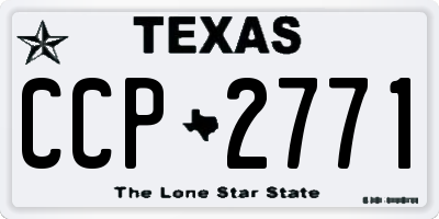 TX license plate CCP2771