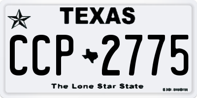 TX license plate CCP2775