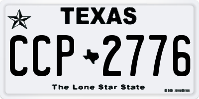 TX license plate CCP2776