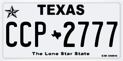 TX license plate CCP2777