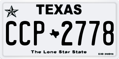 TX license plate CCP2778