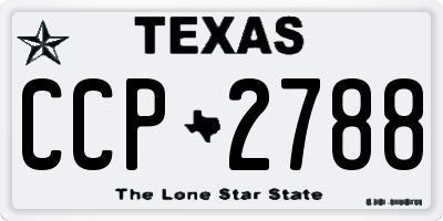 TX license plate CCP2788