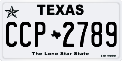 TX license plate CCP2789