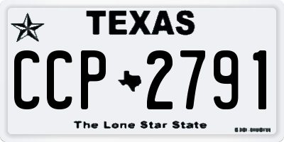 TX license plate CCP2791