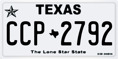 TX license plate CCP2792
