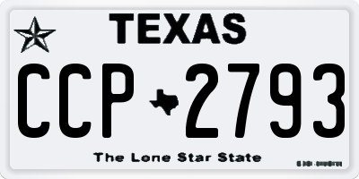 TX license plate CCP2793
