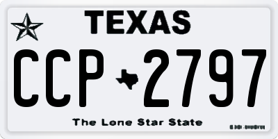 TX license plate CCP2797