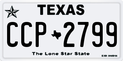 TX license plate CCP2799