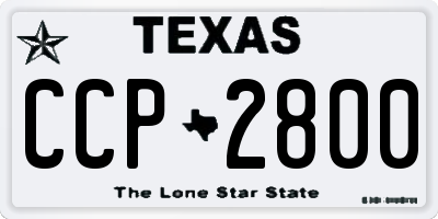 TX license plate CCP2800