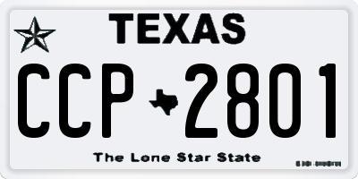 TX license plate CCP2801