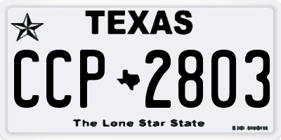 TX license plate CCP2803