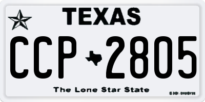 TX license plate CCP2805