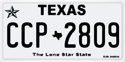 TX license plate CCP2809