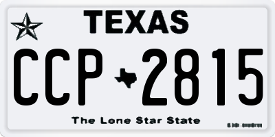 TX license plate CCP2815