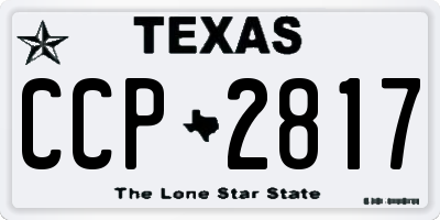 TX license plate CCP2817