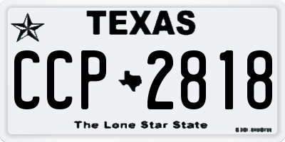 TX license plate CCP2818