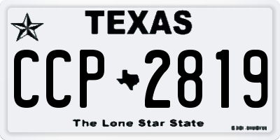 TX license plate CCP2819