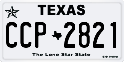 TX license plate CCP2821