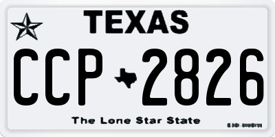 TX license plate CCP2826