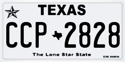 TX license plate CCP2828
