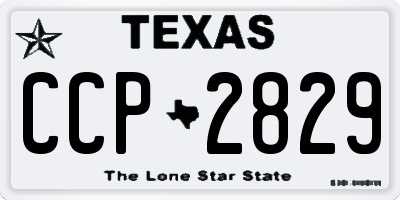 TX license plate CCP2829