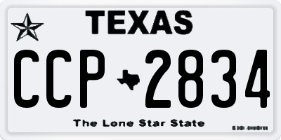 TX license plate CCP2834