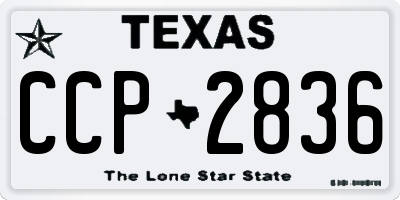 TX license plate CCP2836