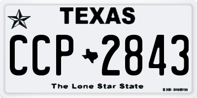 TX license plate CCP2843