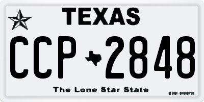 TX license plate CCP2848