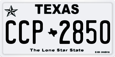 TX license plate CCP2850