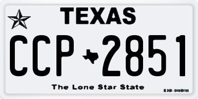 TX license plate CCP2851
