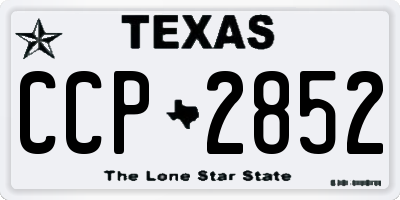 TX license plate CCP2852
