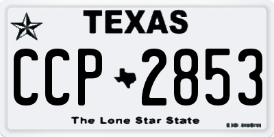 TX license plate CCP2853