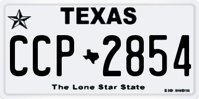 TX license plate CCP2854