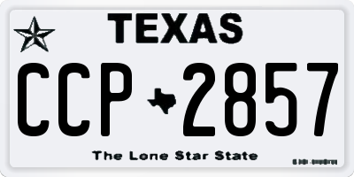 TX license plate CCP2857