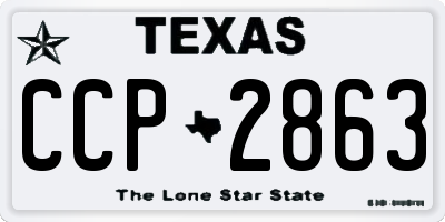 TX license plate CCP2863