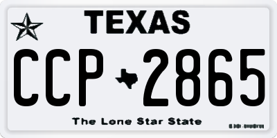 TX license plate CCP2865