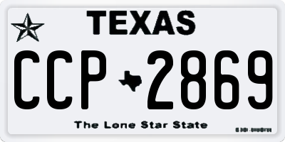 TX license plate CCP2869