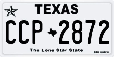 TX license plate CCP2872