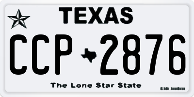 TX license plate CCP2876