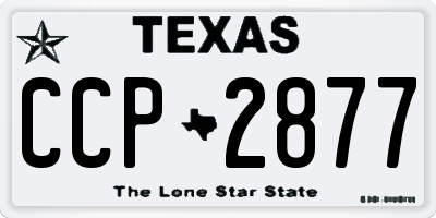 TX license plate CCP2877