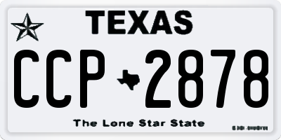TX license plate CCP2878