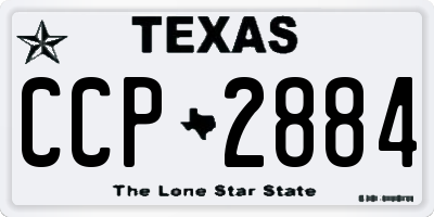 TX license plate CCP2884